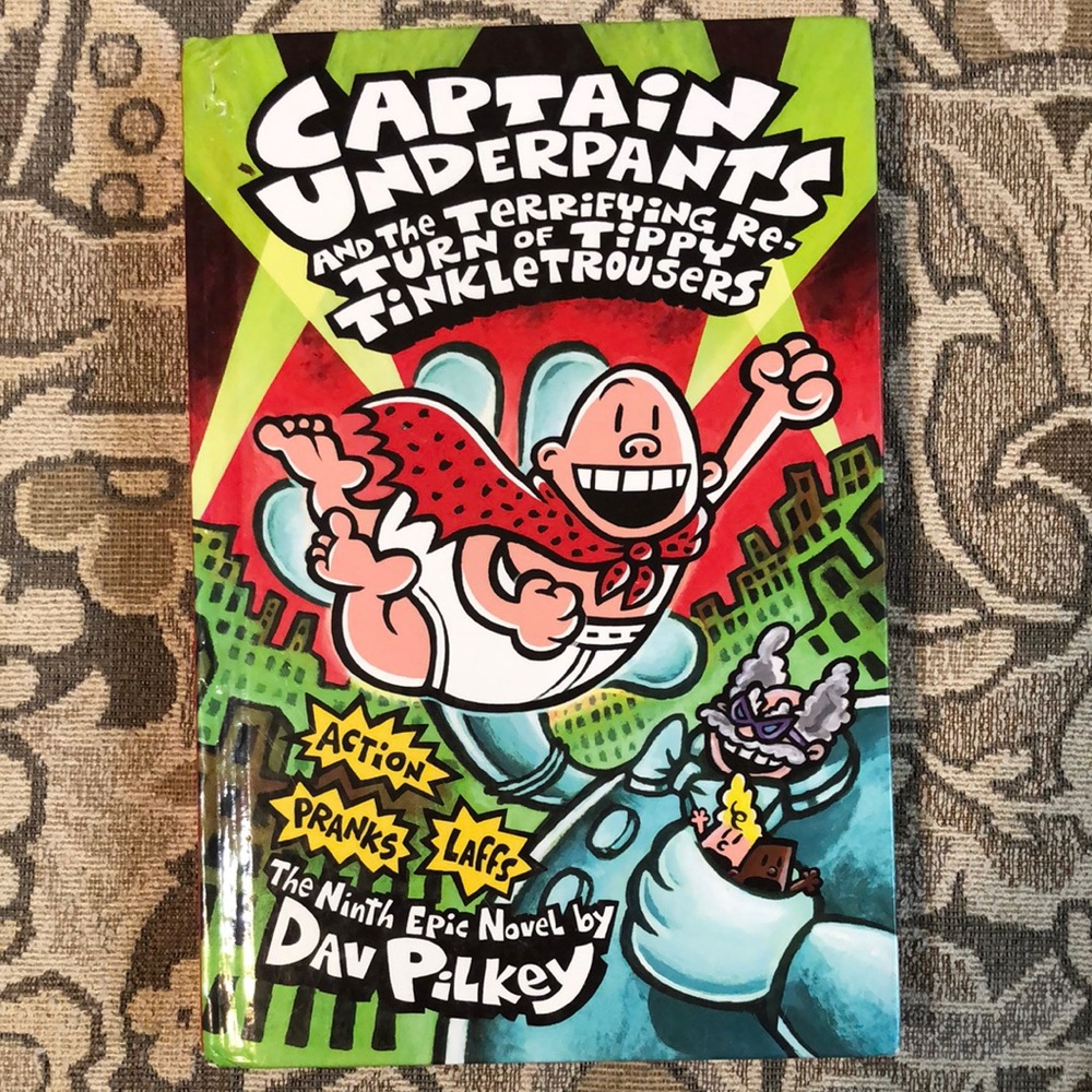 4/$20 Hardcover Book Captain Underpants and the Terrifying Return of Tippy Ti…